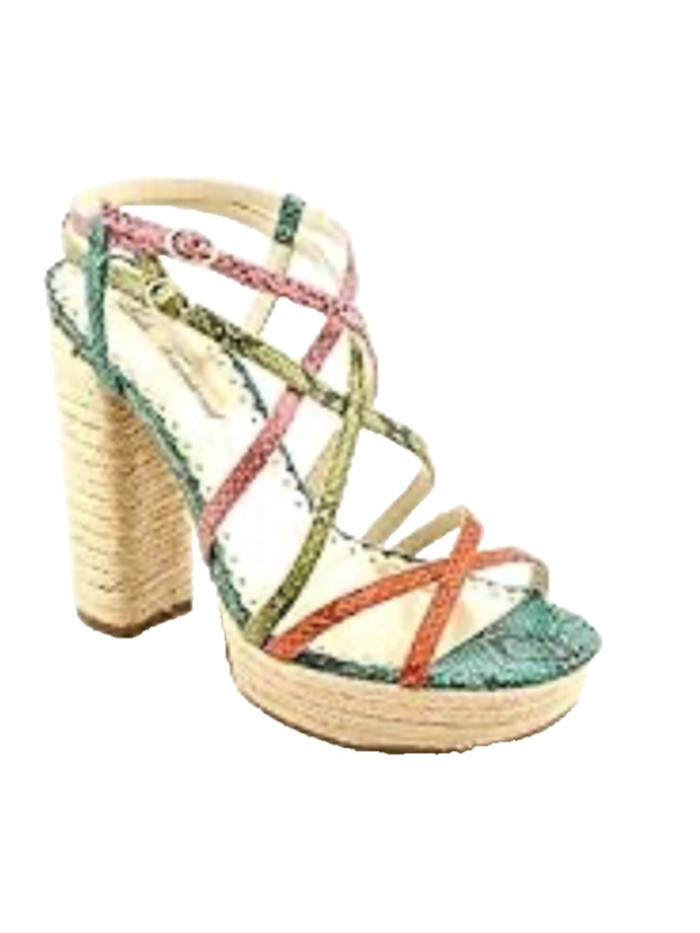 LULU TOWNSEND YANKA SNAKE PLATFORM SANDALS SIZE 8.5